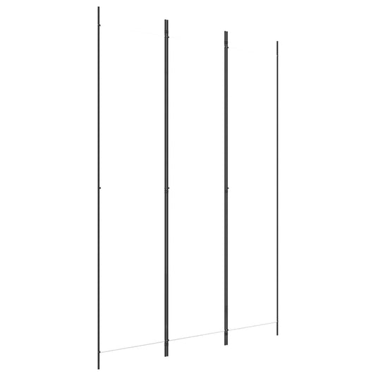 3-tlg. Paravent Weiß 150x220 cm Stoff