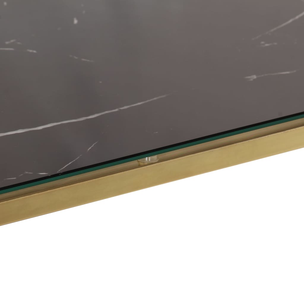 Konsolentisch Golden Edelstahl und Hartglas