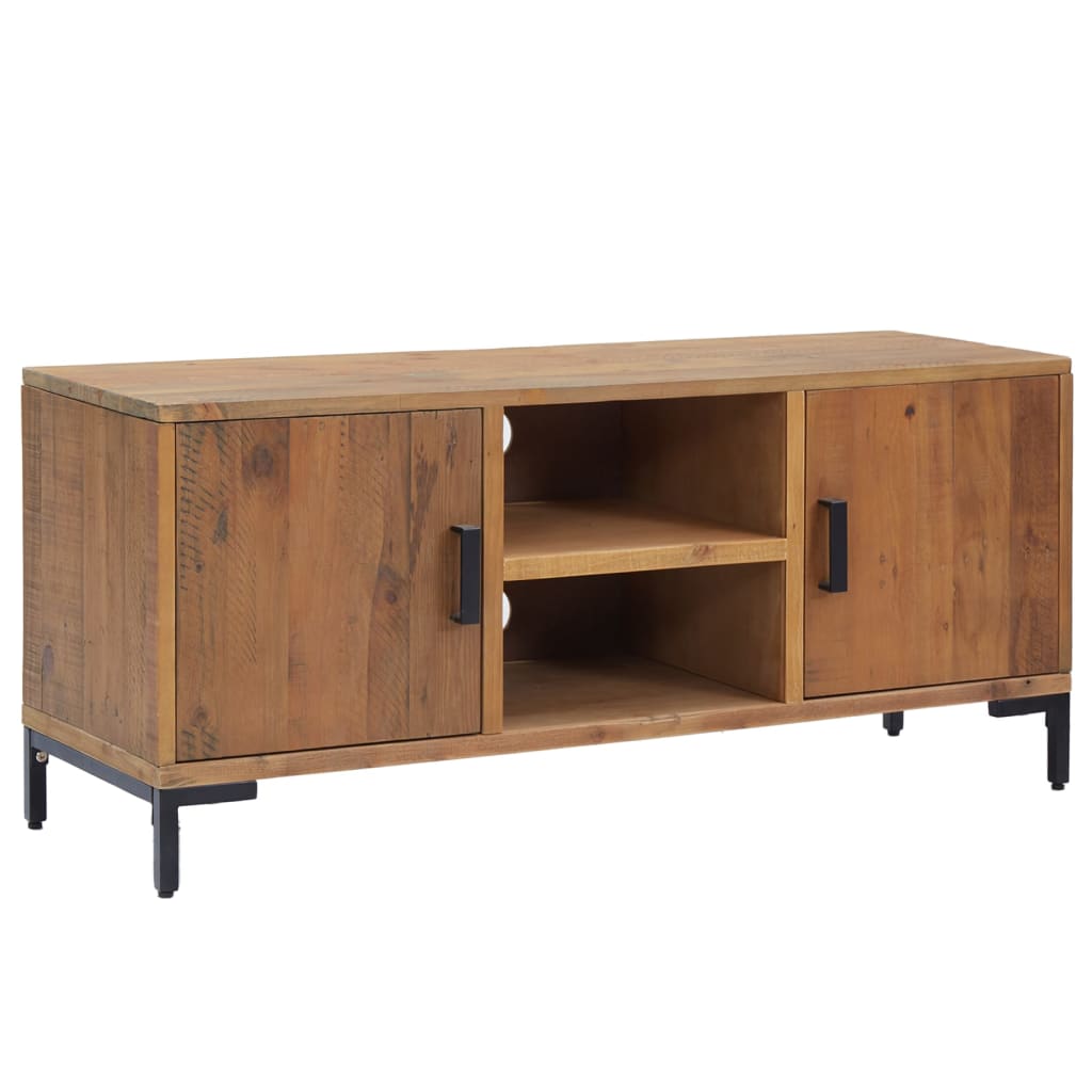 TV-skab Brun 110x35x48 cm Massiv Fyr