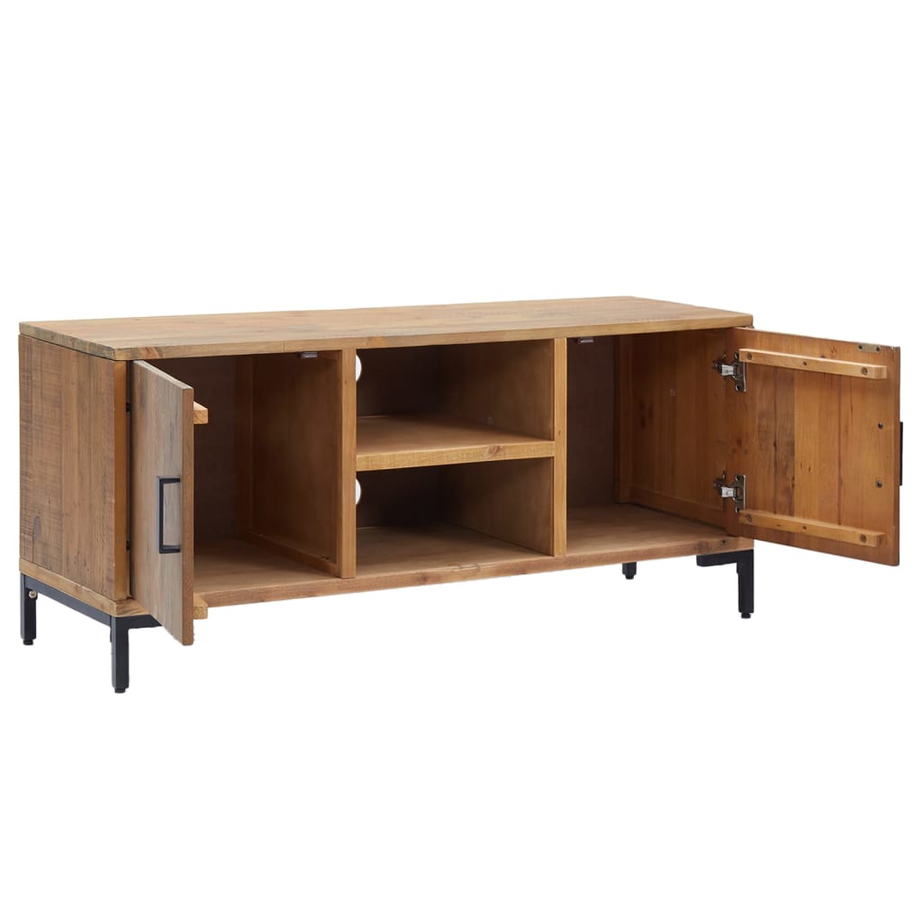 TV-skab Brun 110x35x48 cm Massiv Fyr