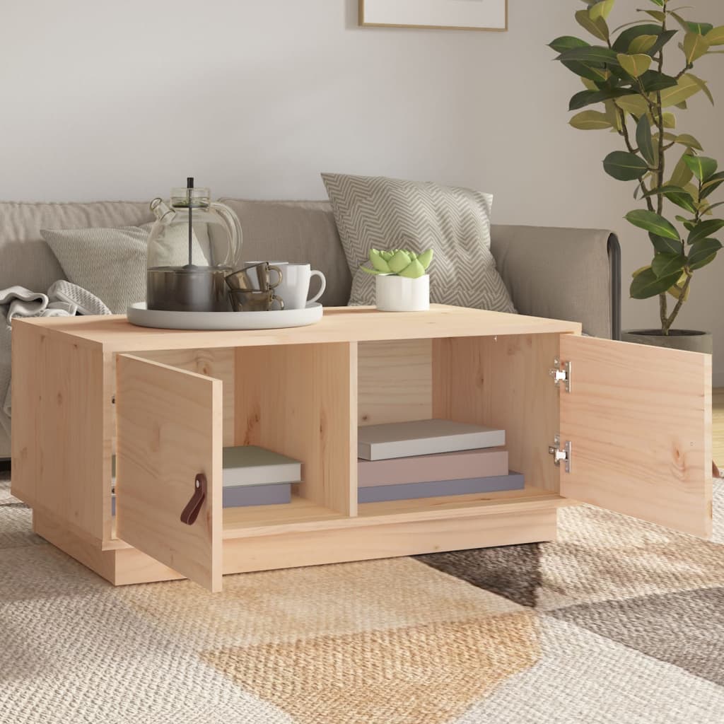 Sofabord 80x50x35 cm massivt fyrretræ