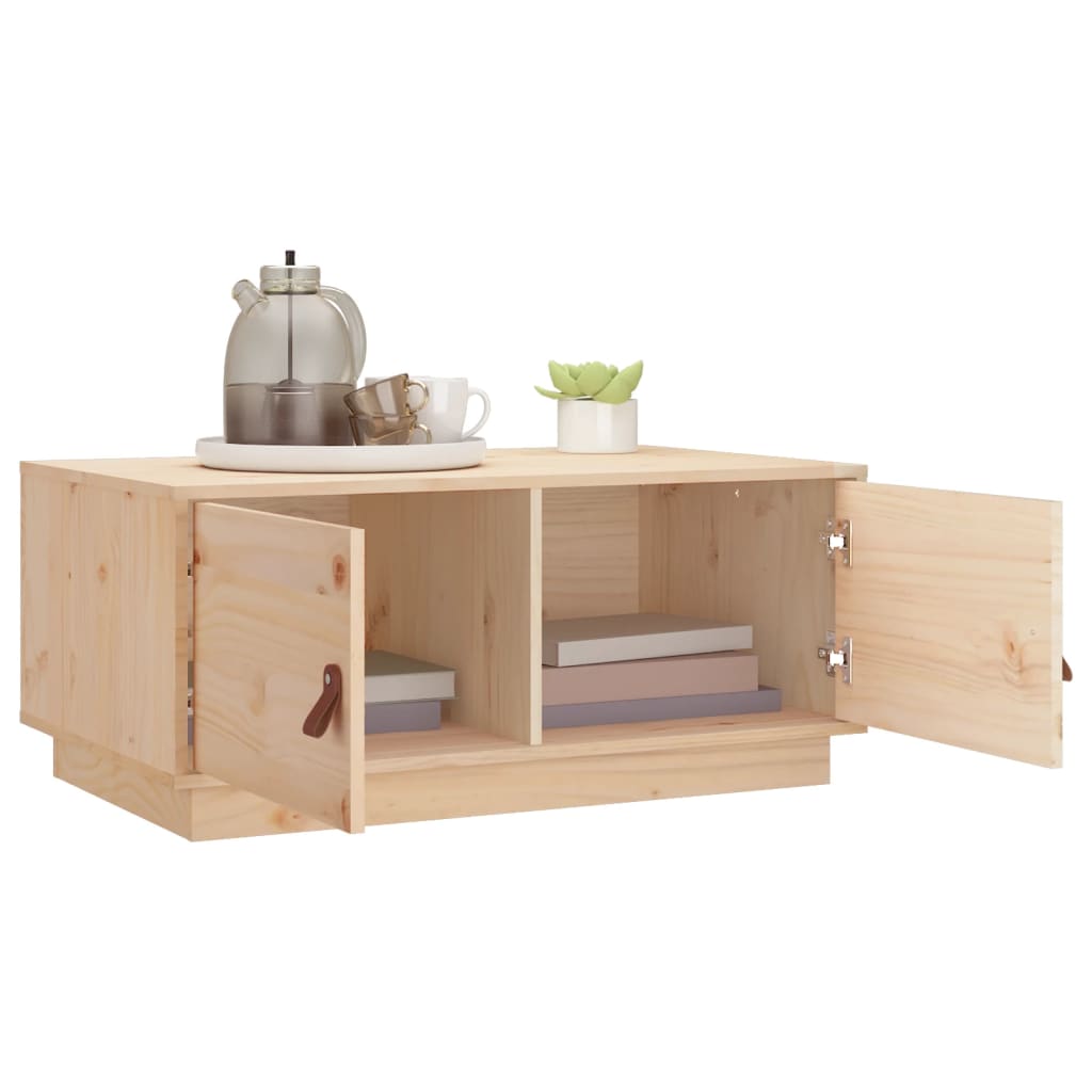 Sofabord 80x50x35 cm massivt fyrretræ
