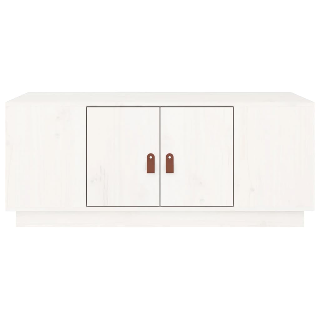 Sofabord Hvid 100x50x41 cm Massiv Fyr