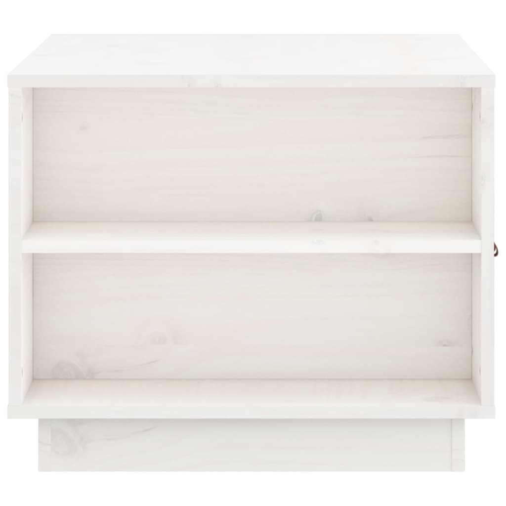 Sofabord Hvid 100x50x41 cm Massiv Fyr