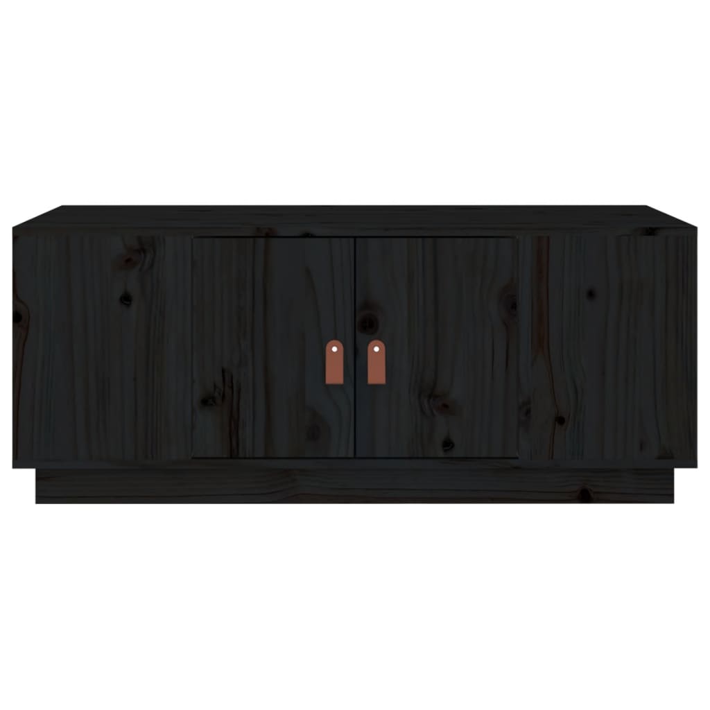 Sofabord Sort 100x50x41 cm Massiv Fyr