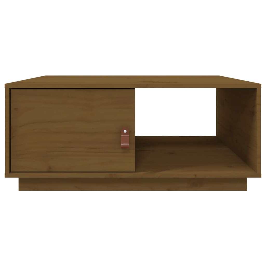 Sofabord honningbrunt 80x50x35,5 cm massivt fyrretræ