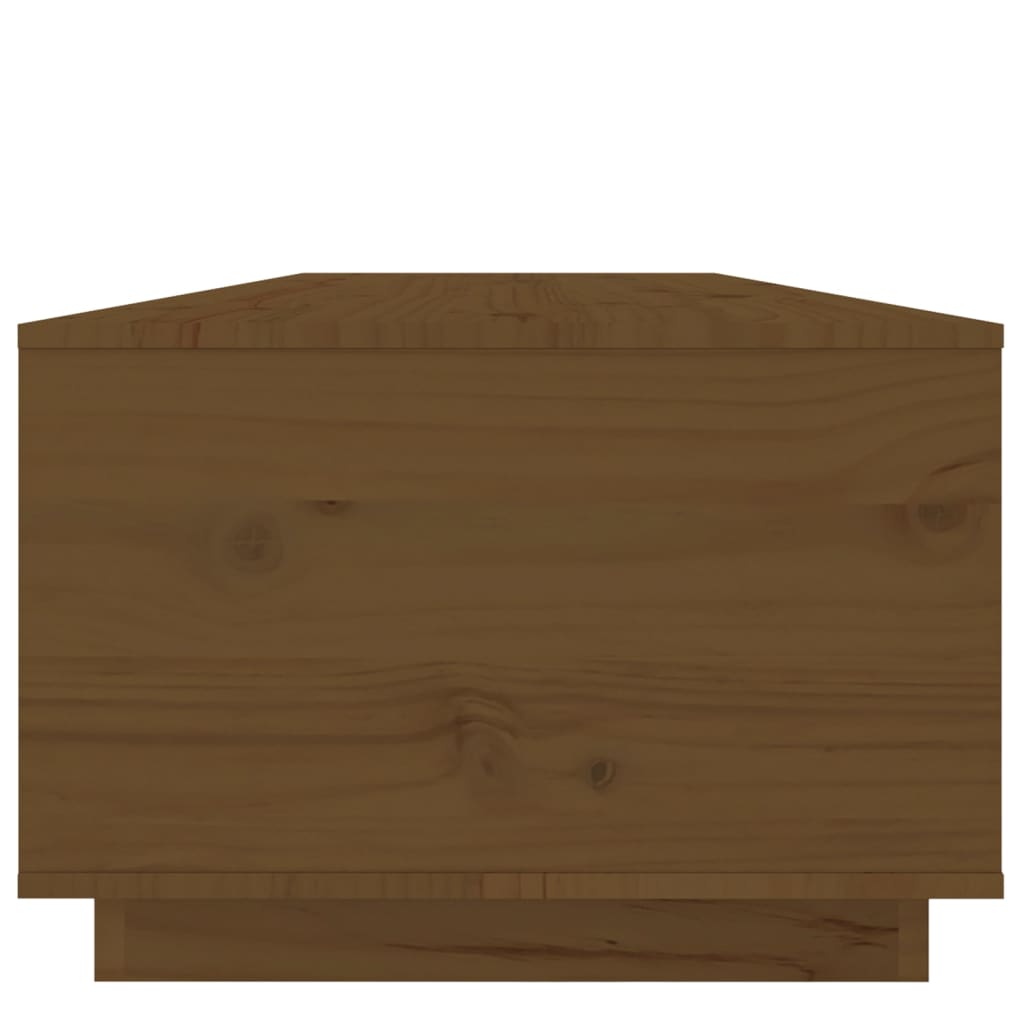 Sofabord honningbrunt 100x50x35 cm massivt fyrretræ