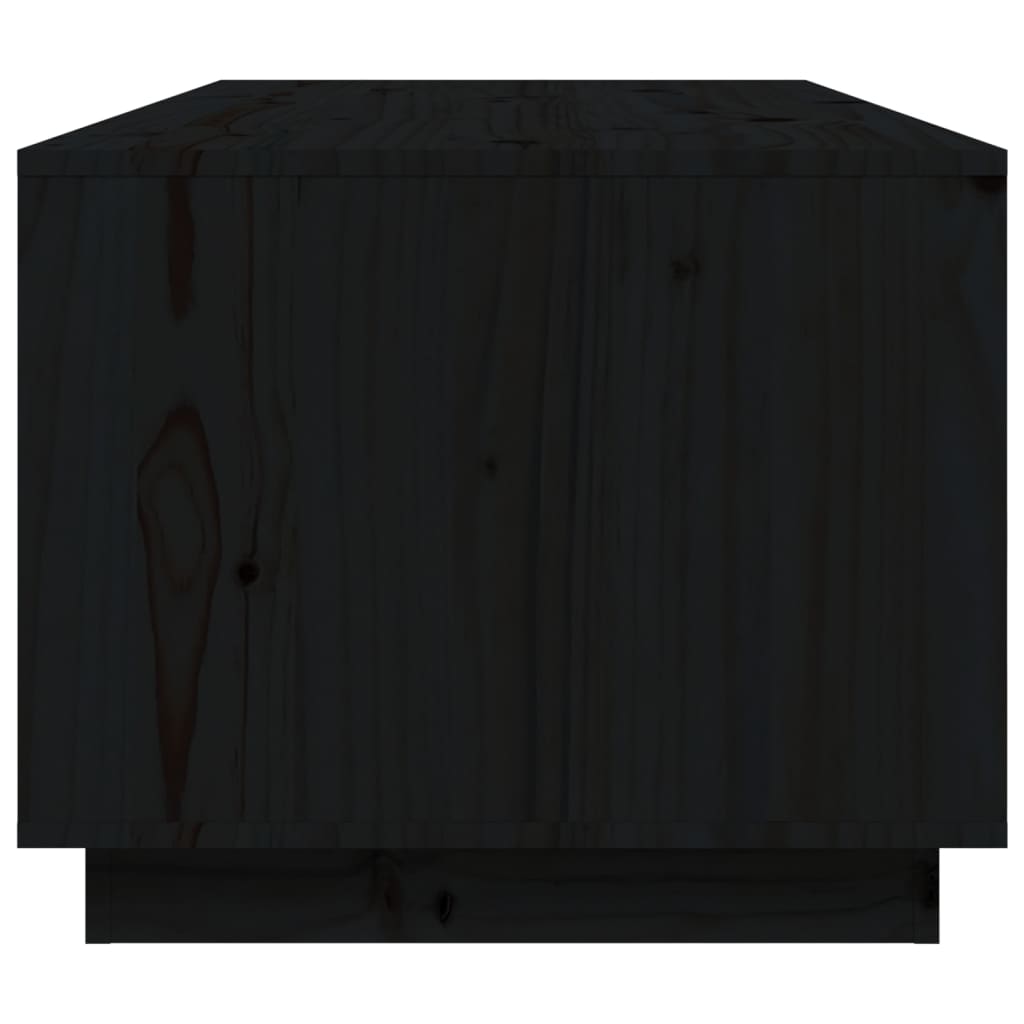 Sofabord Sort 100x50x41 cm Massiv Fyr