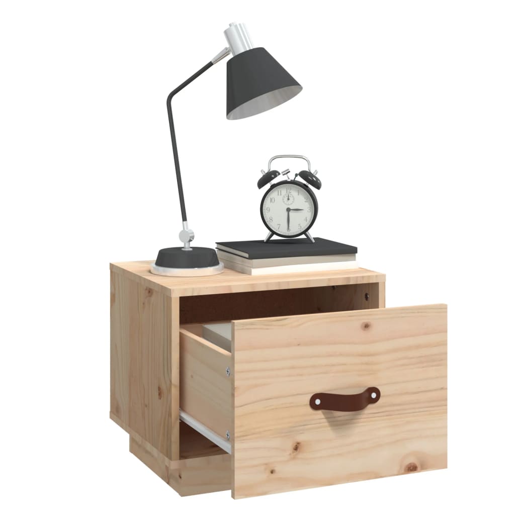 Sengeborde 2 stk 40x34x35 cm massivt fyrretræ