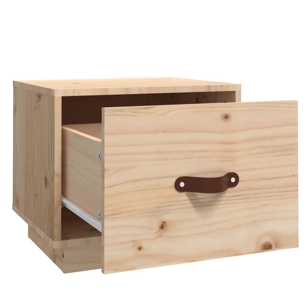 Sengeborde 2 stk 40x34x35 cm massivt fyrretræ