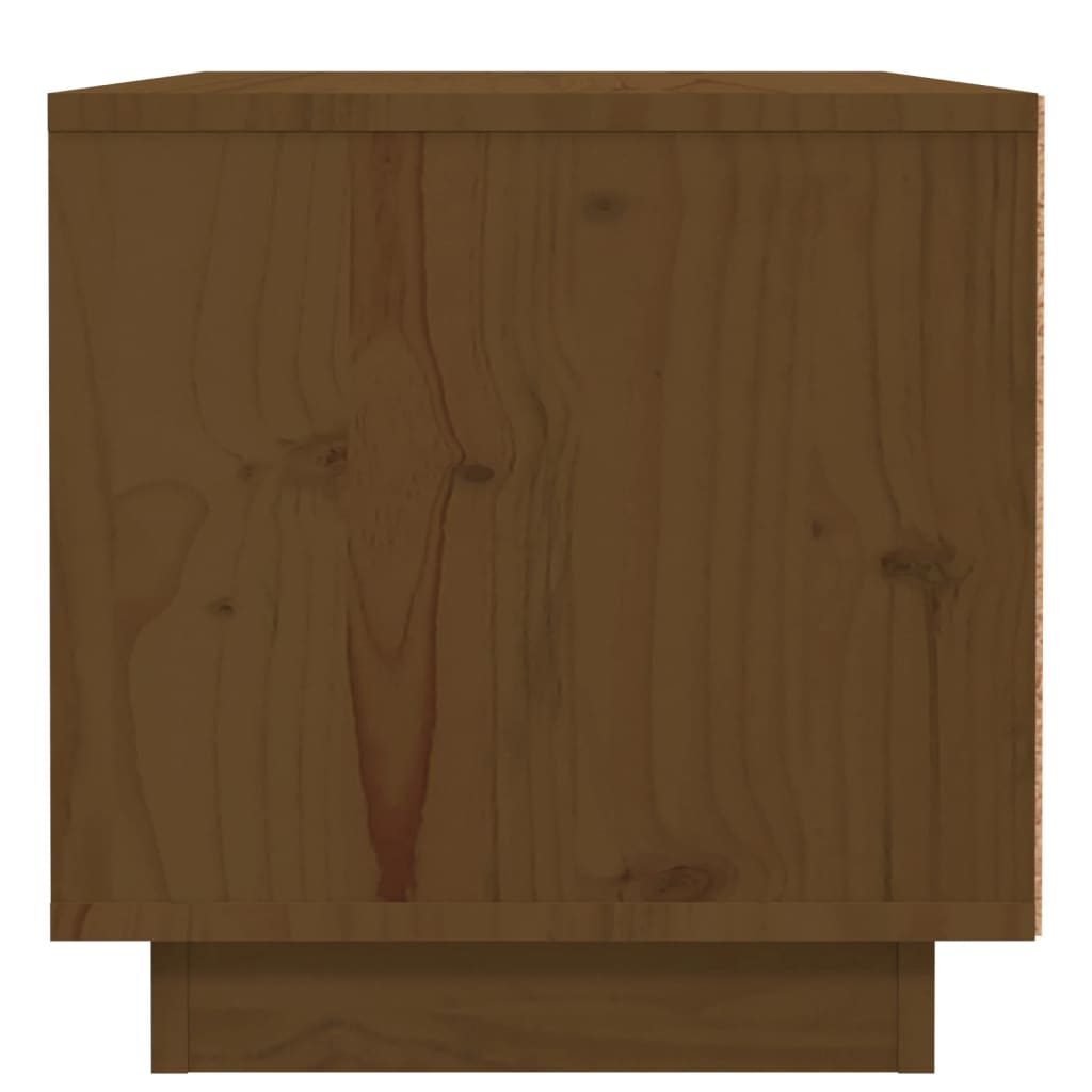 Sengeborde 2 stk Honningbrun 40x34x35 cm massiv fyrretræ