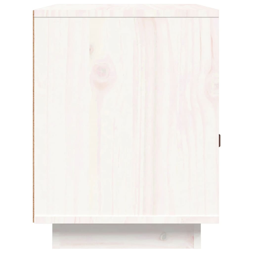 Sengeborde 2 stk Hvid 40x34x45 cm massiv fyrretræ