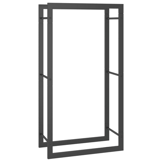 Brændestativ Mat Sort 50x28x94 cm Stål