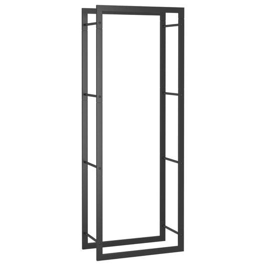 Brændestativ Mat Sort 50x28x132 cm Stål