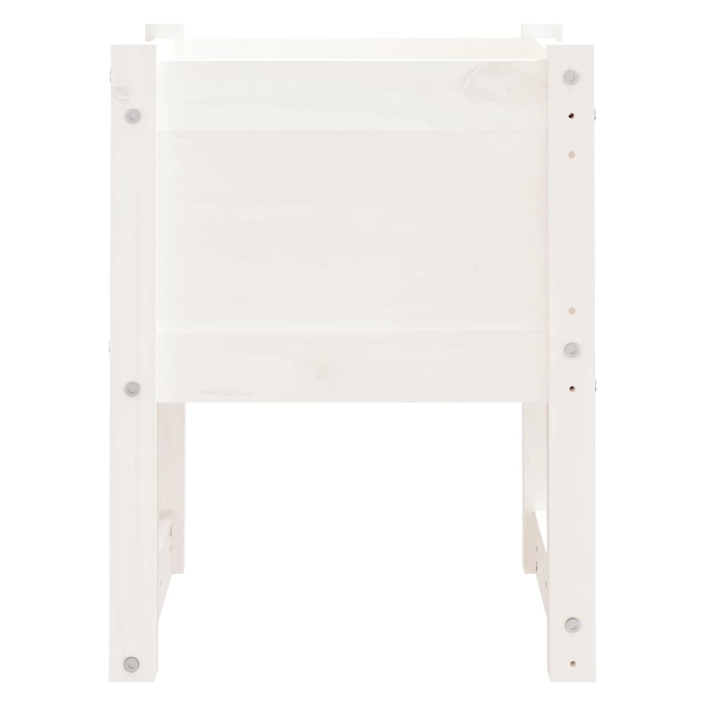 Plantepotte Hvid 40x40x52,5 cm Massiv Fyrretræ