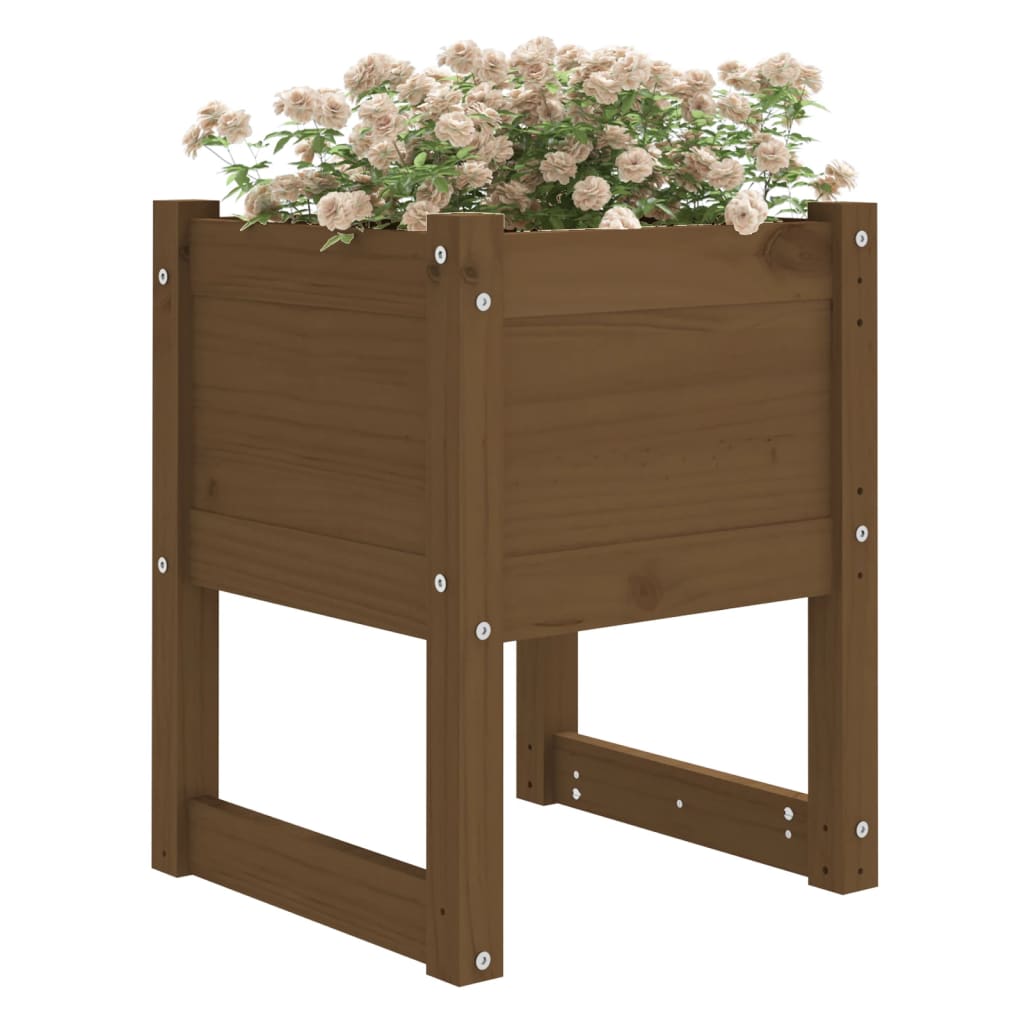 Plantekrukke honningbrun 40x40x52,5 cm massivt fyrretræ