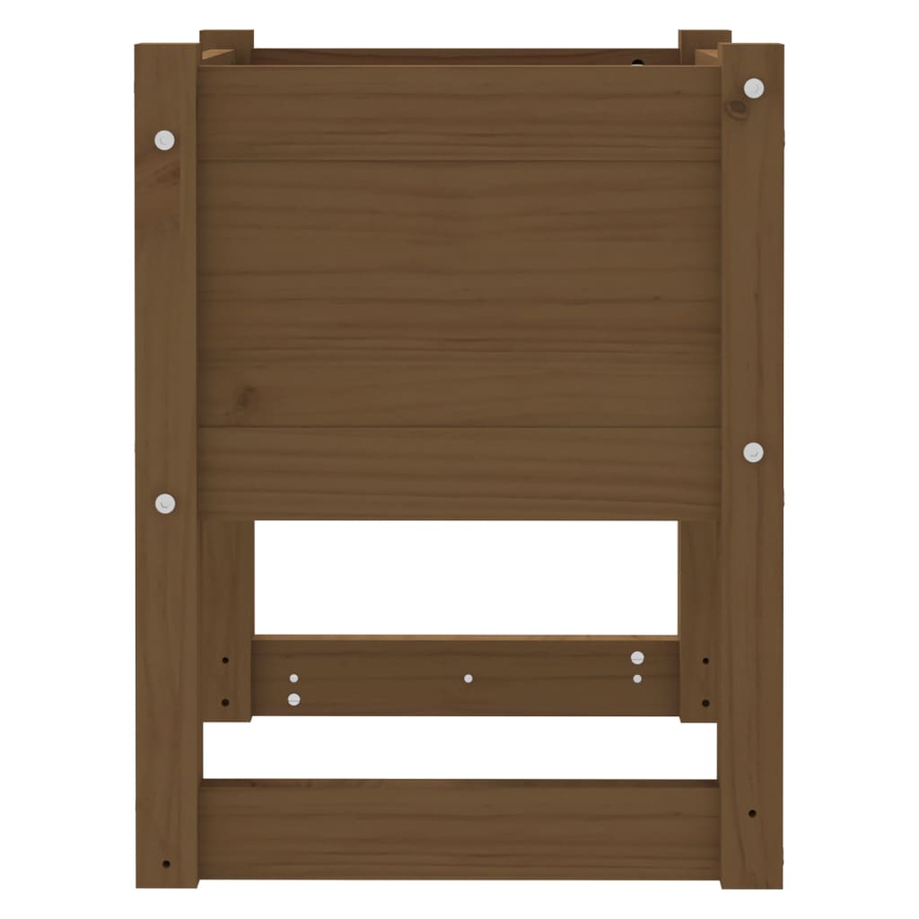 Plantepotte 2 stk Honningbrun 40x40x52,5 cm massiv fyrretræ