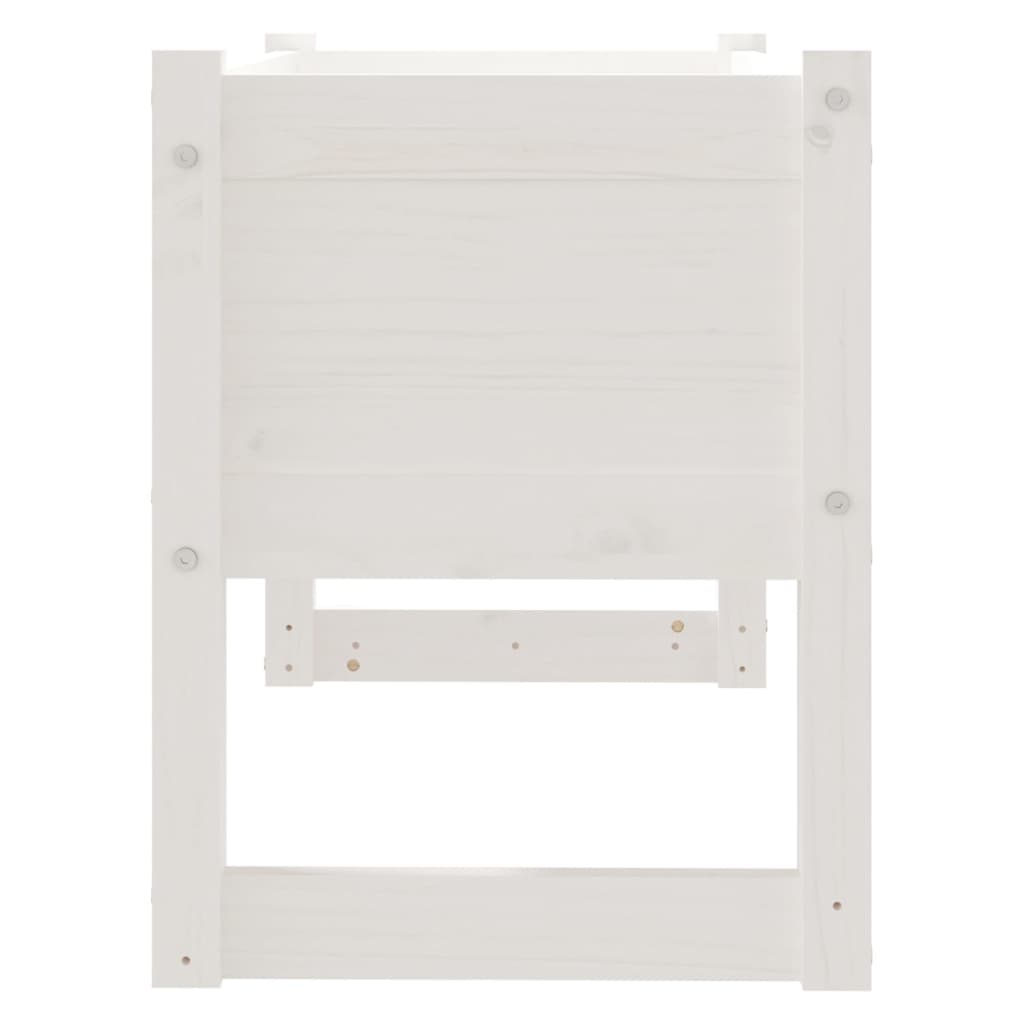 Plantepotte Hvid 78x40x52 cm Massiv Fyrretræ
