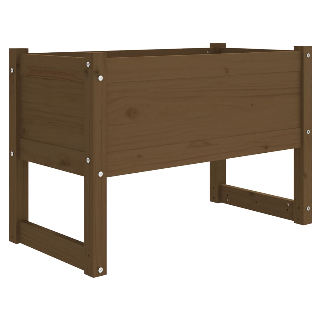 Plantekrukke honningbrun 78x40x52 cm massivt fyrretræ