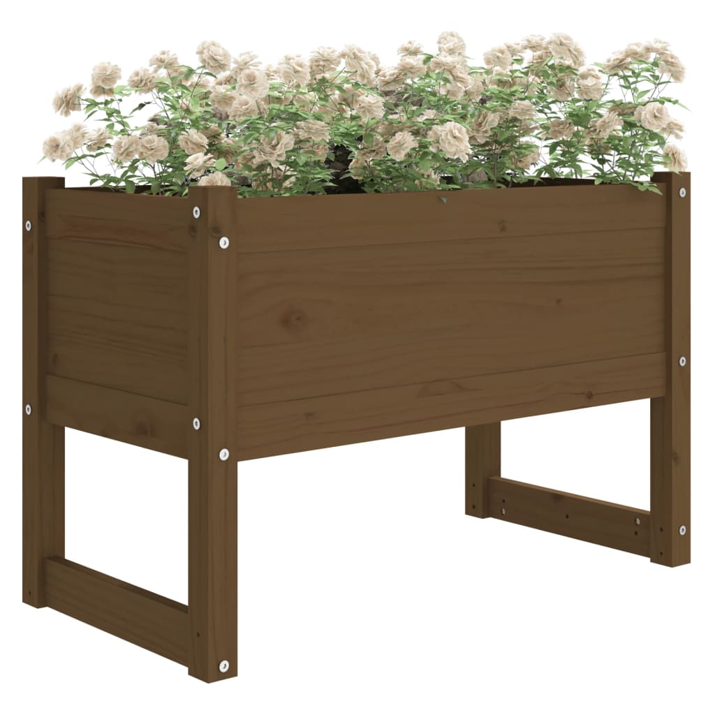 Plantekrukke honningbrun 78x40x52 cm massivt fyrretræ