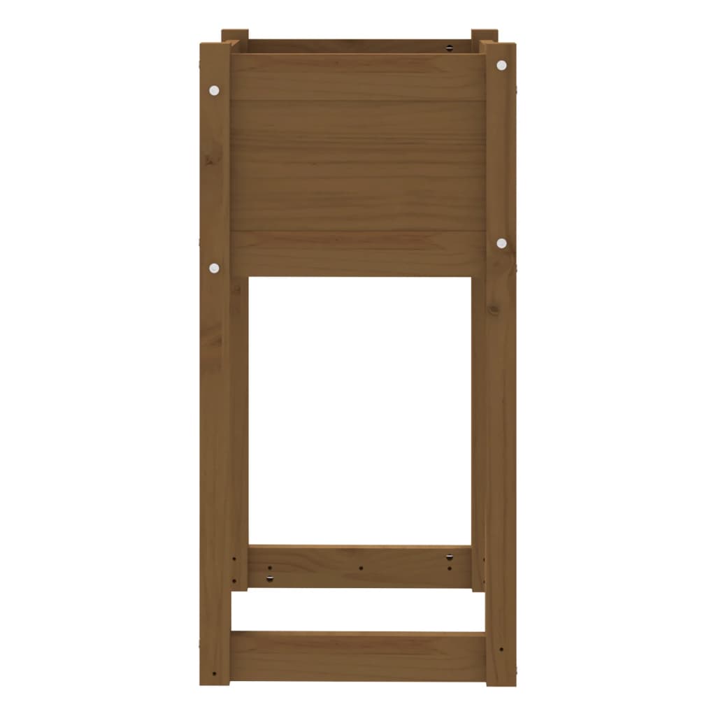 Plantepotte 2 stk Honningbrun 40x40x81 cm massiv fyrretræ