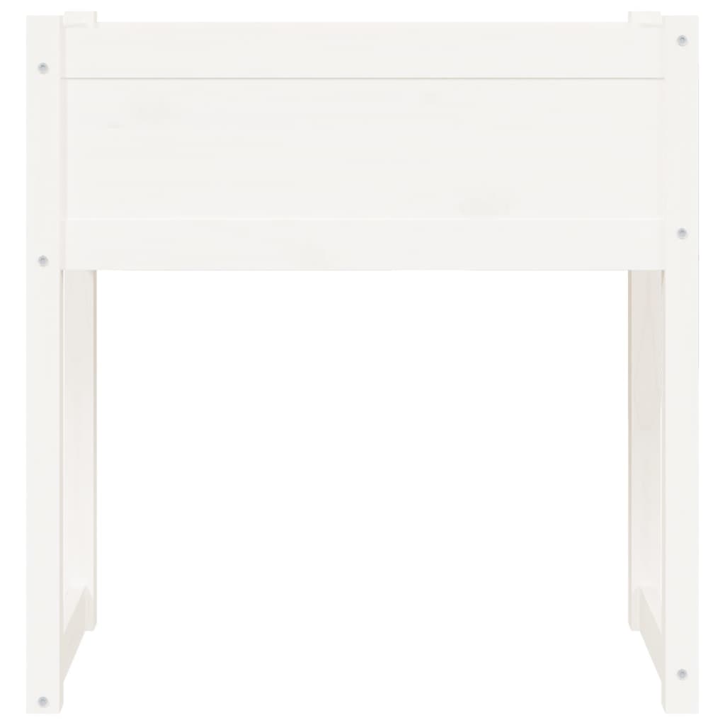 Plantepotte Hvid 78x40x81 cm Massiv fyrretræ