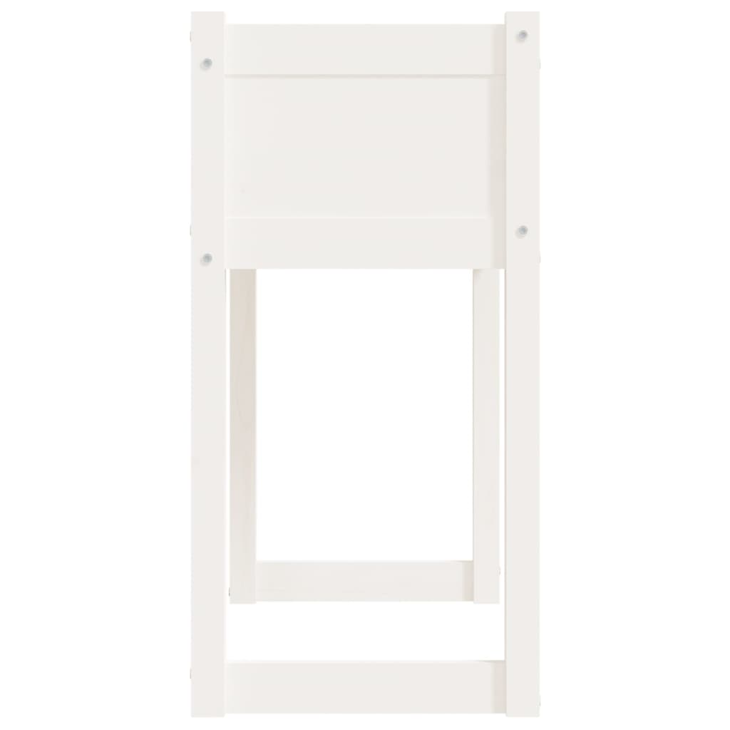 Plantepotte Hvid 78x40x81 cm Massiv fyrretræ