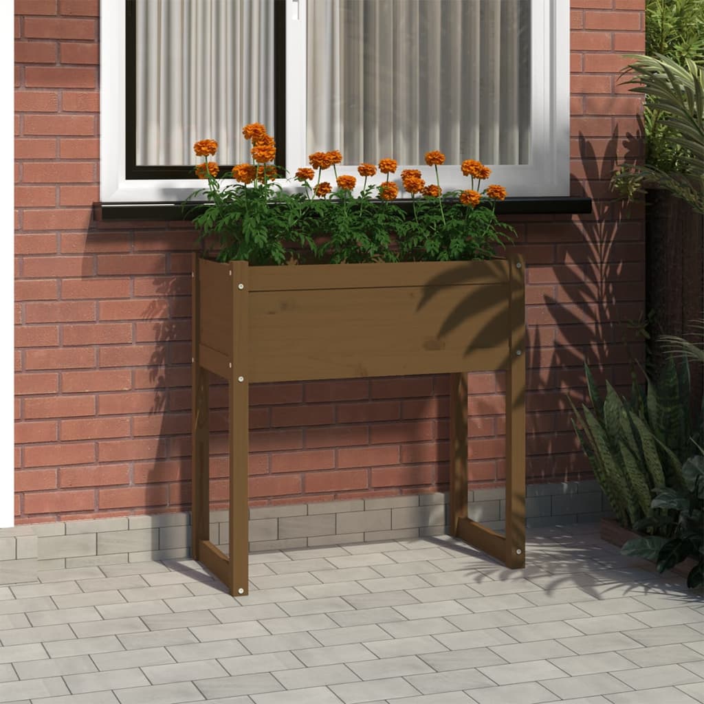 Plantekrukke honningbrun 78x40x81 cm massivt fyrretræ