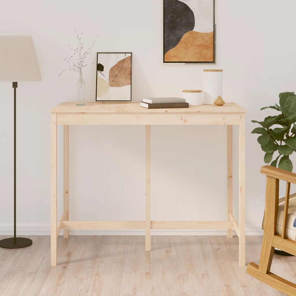 Barbord 140x80x110 cm massivt fyrretræ