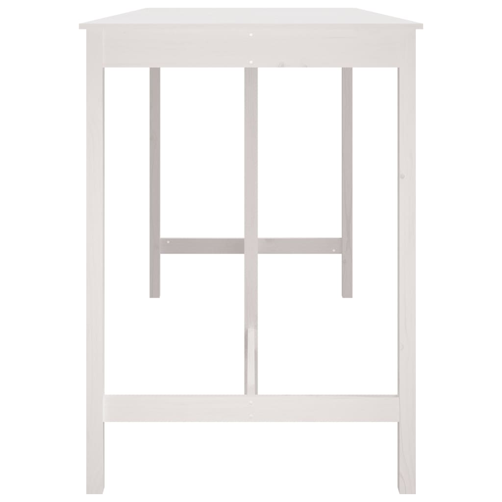 Barbord Hvid 180x80x110 cm Massiv Fyr