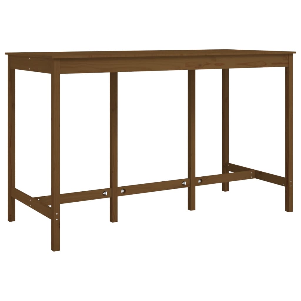 Barbord honningbrunt 180x80x110 cm massivt fyrretræ