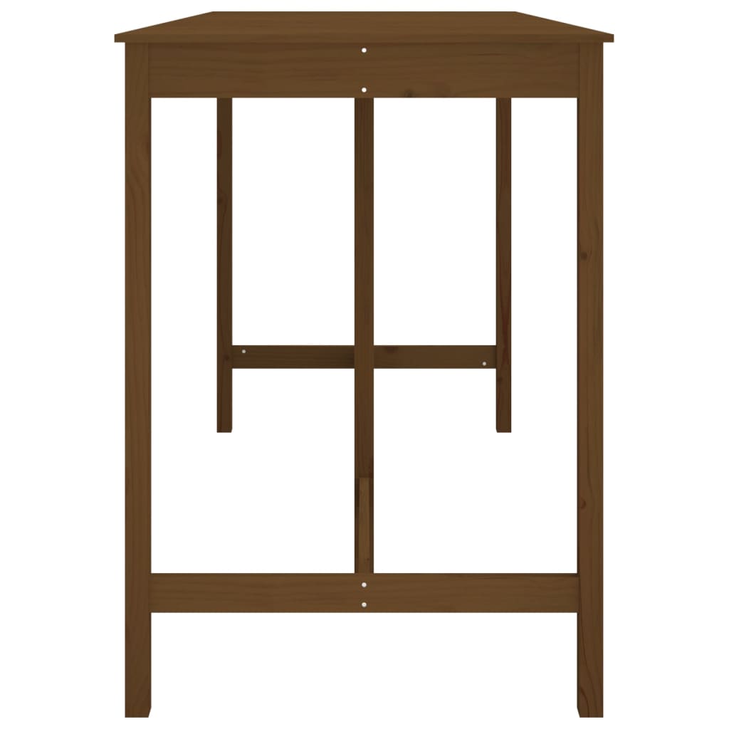 Barbord honningbrunt 180x80x110 cm massivt fyrretræ