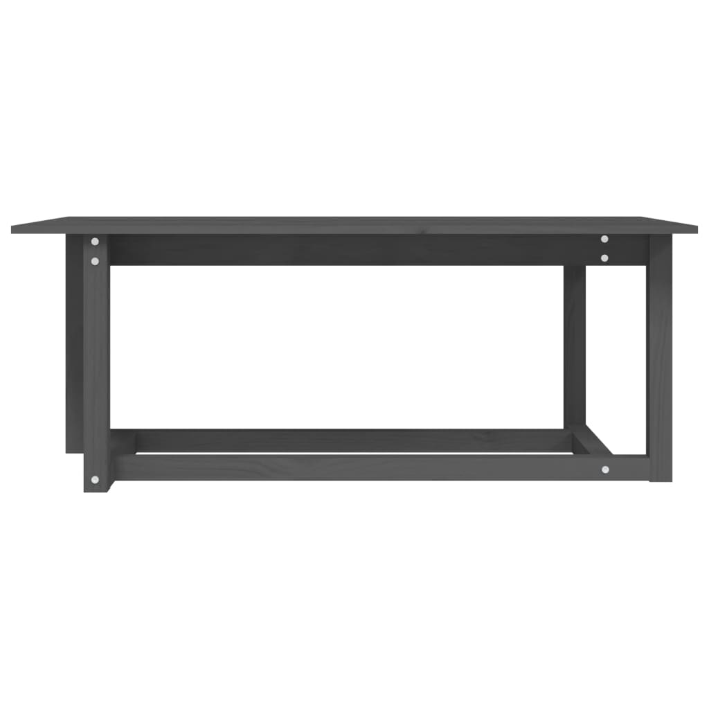 Sofabord Grå 110x55x45 cm Massiv Fyr