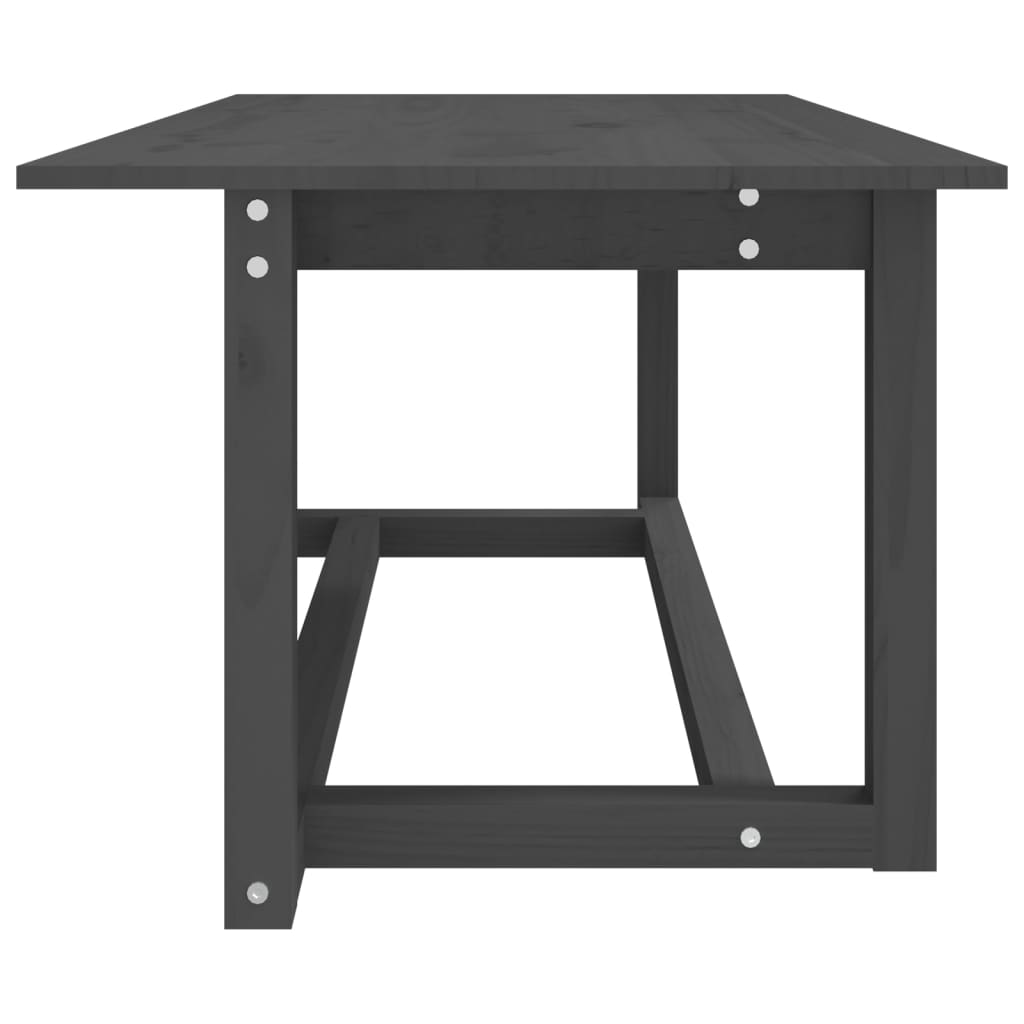 Sofabord Grå 110x55x45 cm Massiv Fyr