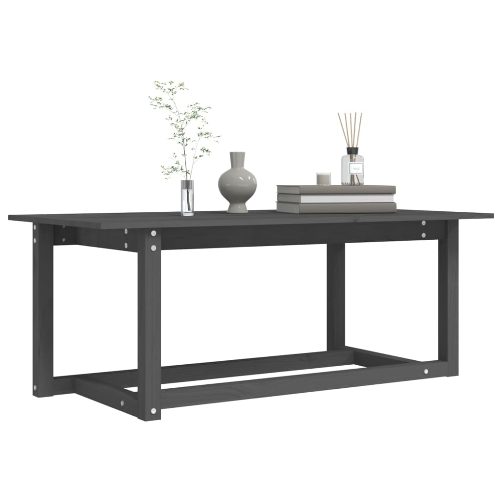 Sofabord Grå 110x55x45 cm Massiv Fyr