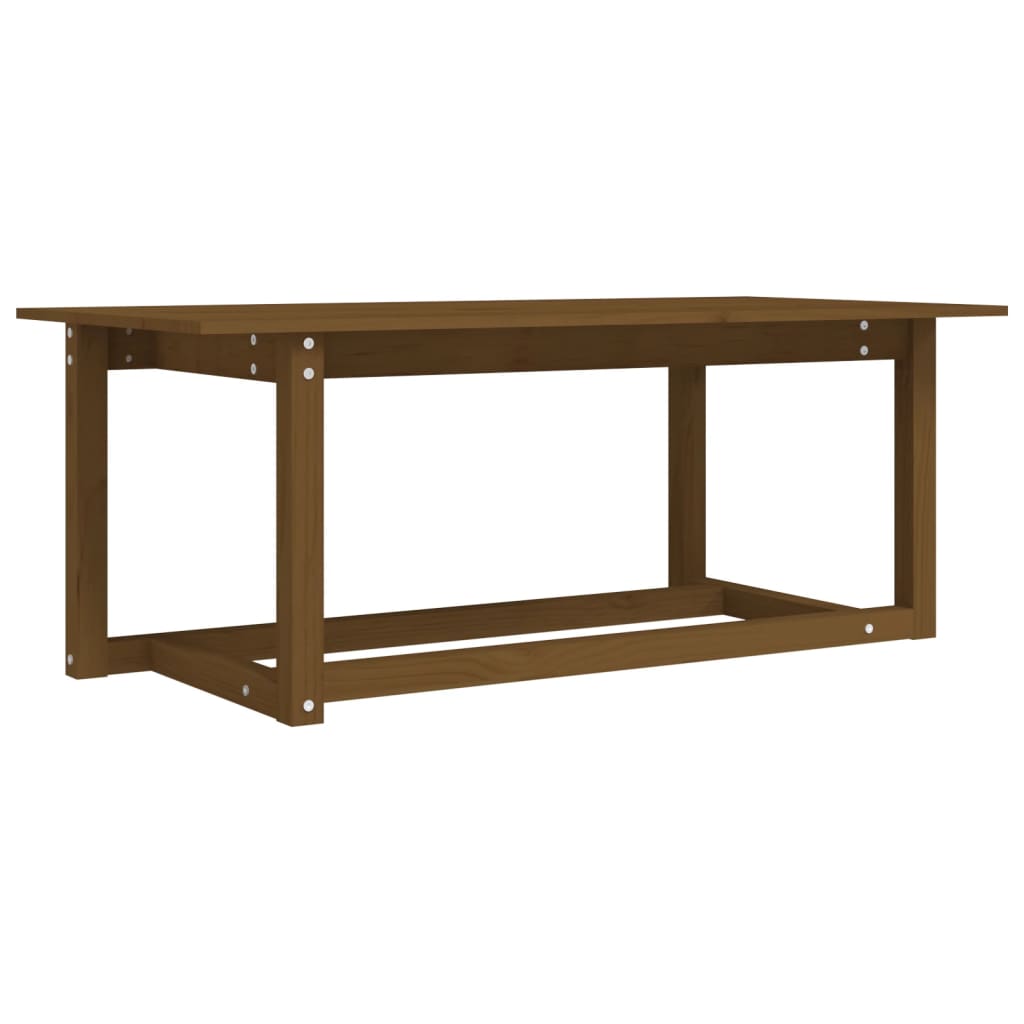 Sofabord honningbrunt 110x55x45 cm massivt fyrretræ