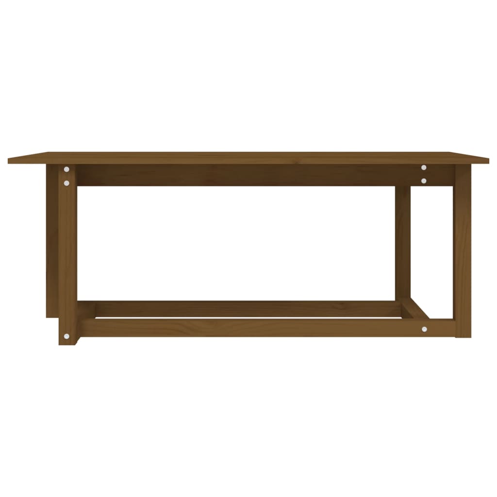 Sofabord honningbrunt 110x55x45 cm massivt fyrretræ