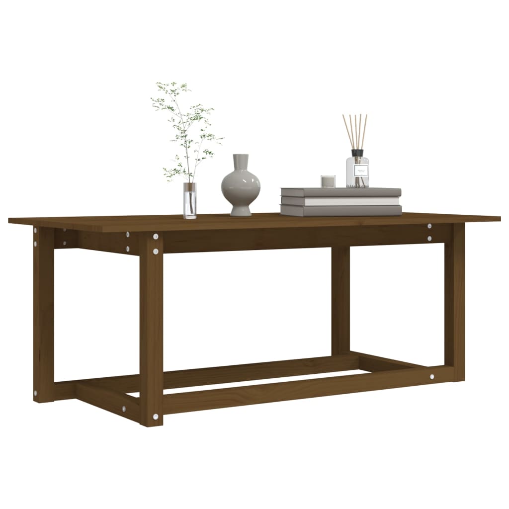 Sofabord honningbrunt 110x55x45 cm massivt fyrretræ