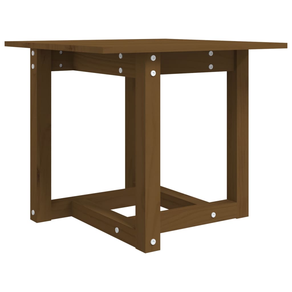 Sofabord honningbrunt 50x50x45 cm massivt fyrretræ