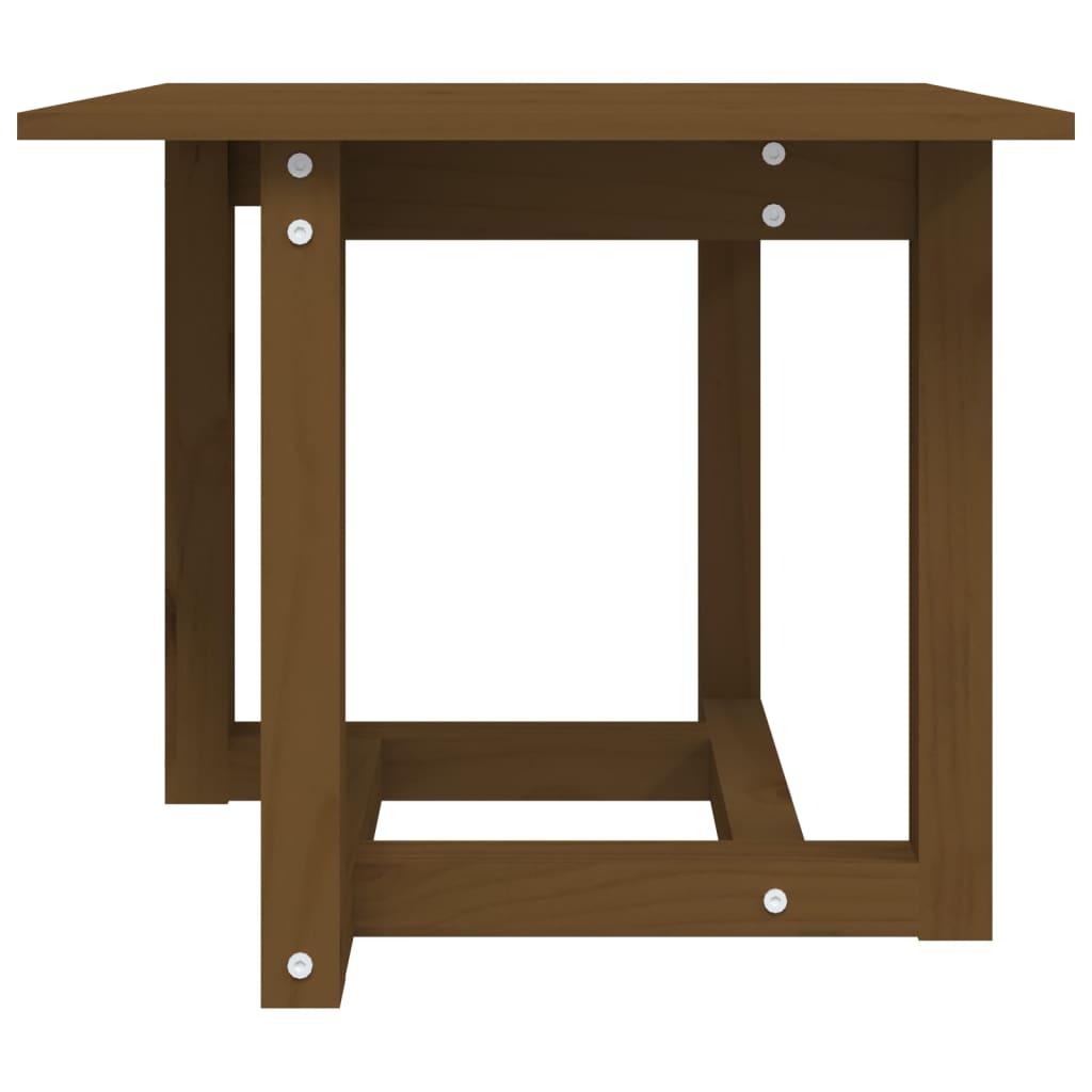 Sofabord honningbrunt 50x50x45 cm massivt fyrretræ