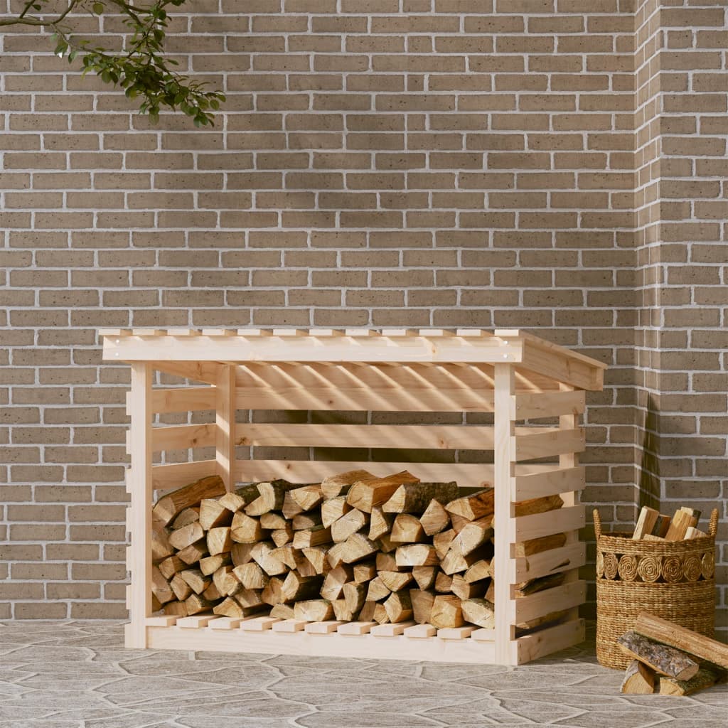 Brændestativ 108x73x79 cm massiv fyrretræ