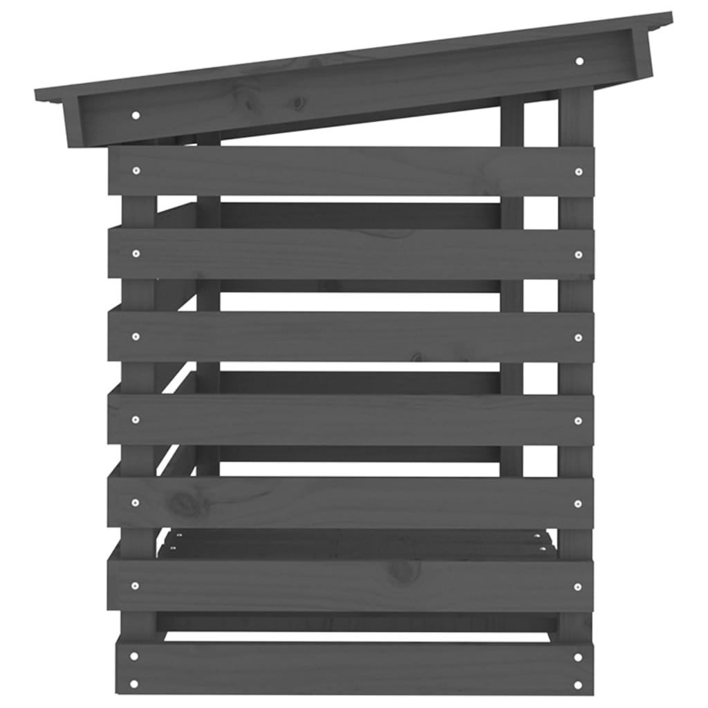 Brændestativ Grå 108x73x79 cm Massiv Fyr