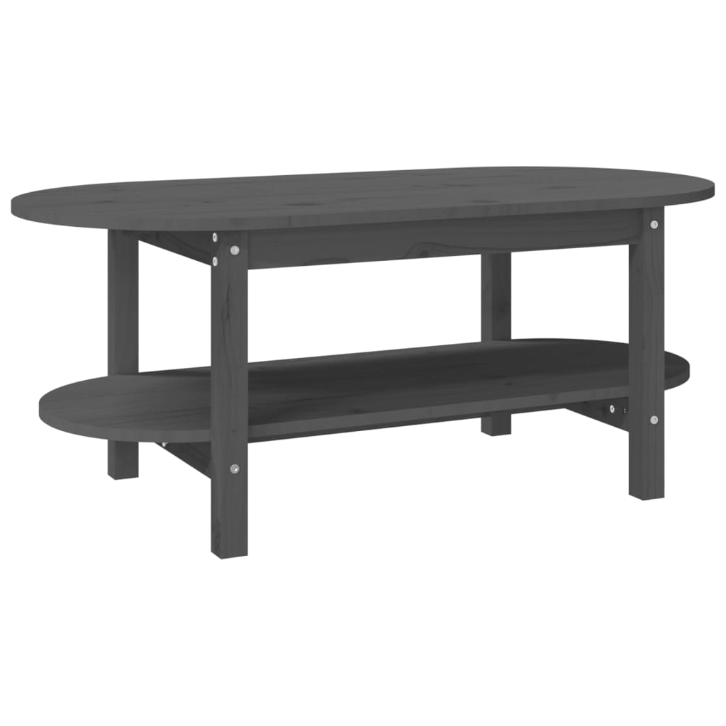 Sofabord Grå 110x55x45 cm Massiv Fyr