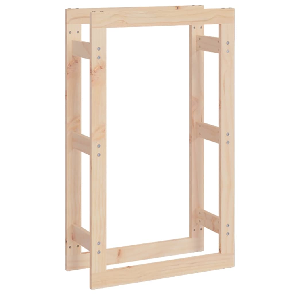 Brændestativ 60x25x100 cm massivt fyrretræ