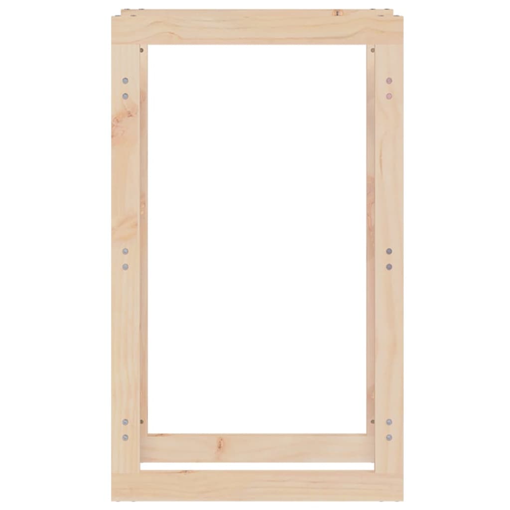 Brændestativ 60x25x100 cm massivt fyrretræ