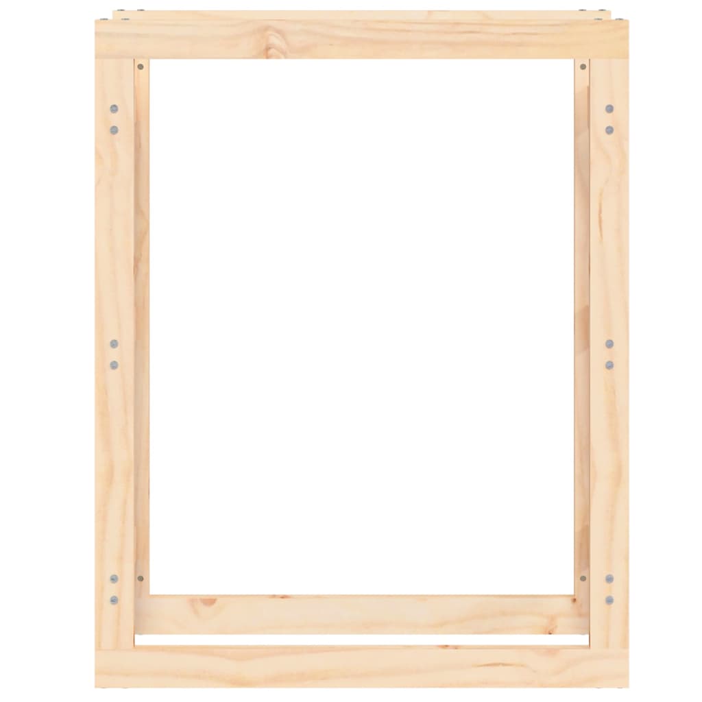 Brændestativ 80x25x100 cm massiv fyrretræ