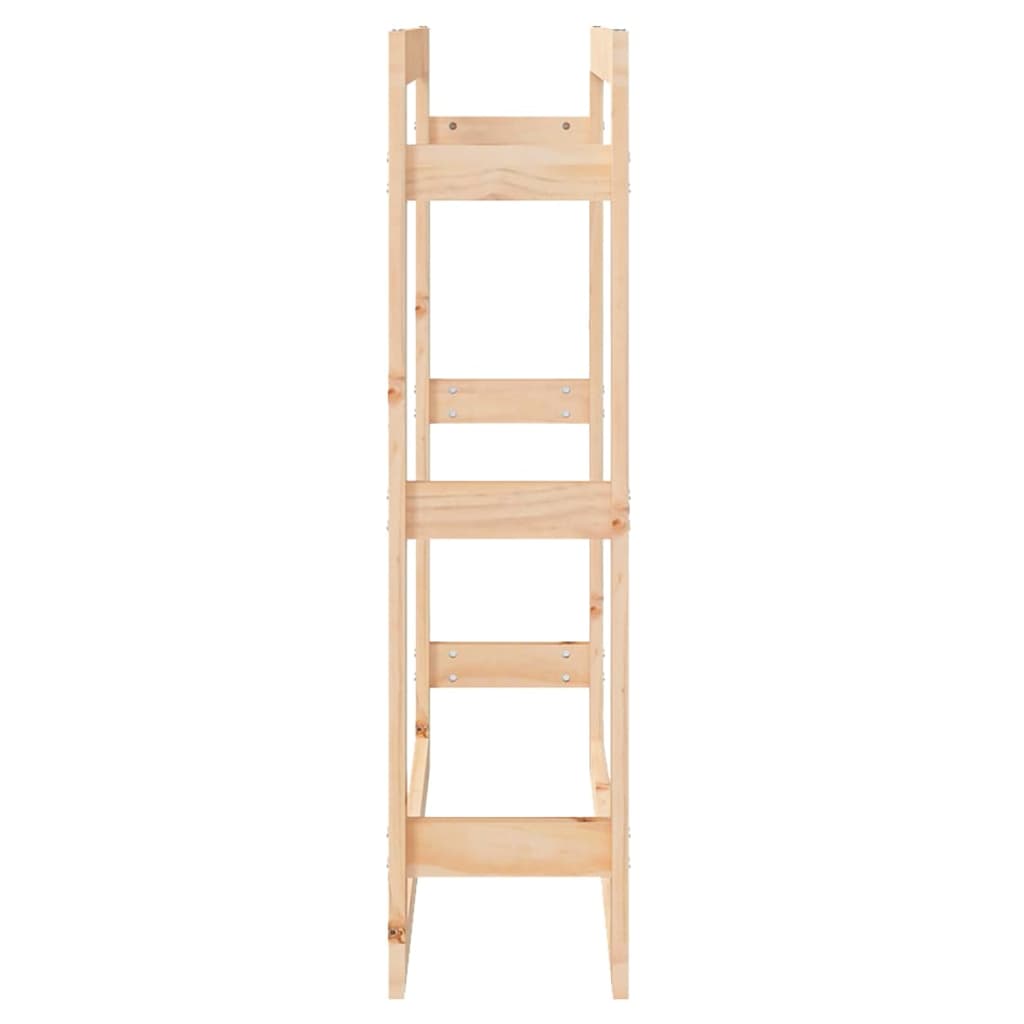 Brændestativ 80x25x100 cm massiv fyrretræ