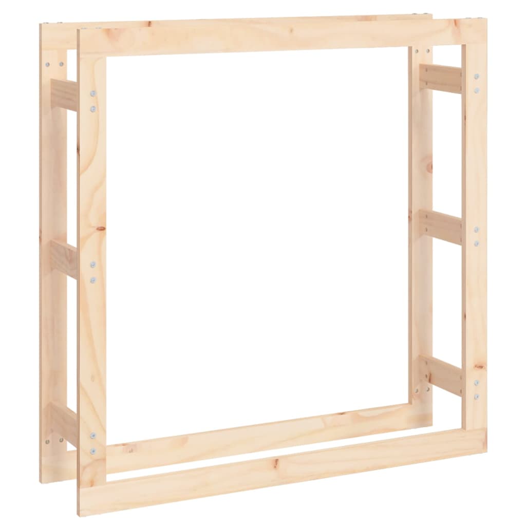 Brændestativ 100x25x100 cm massiv fyrretræ