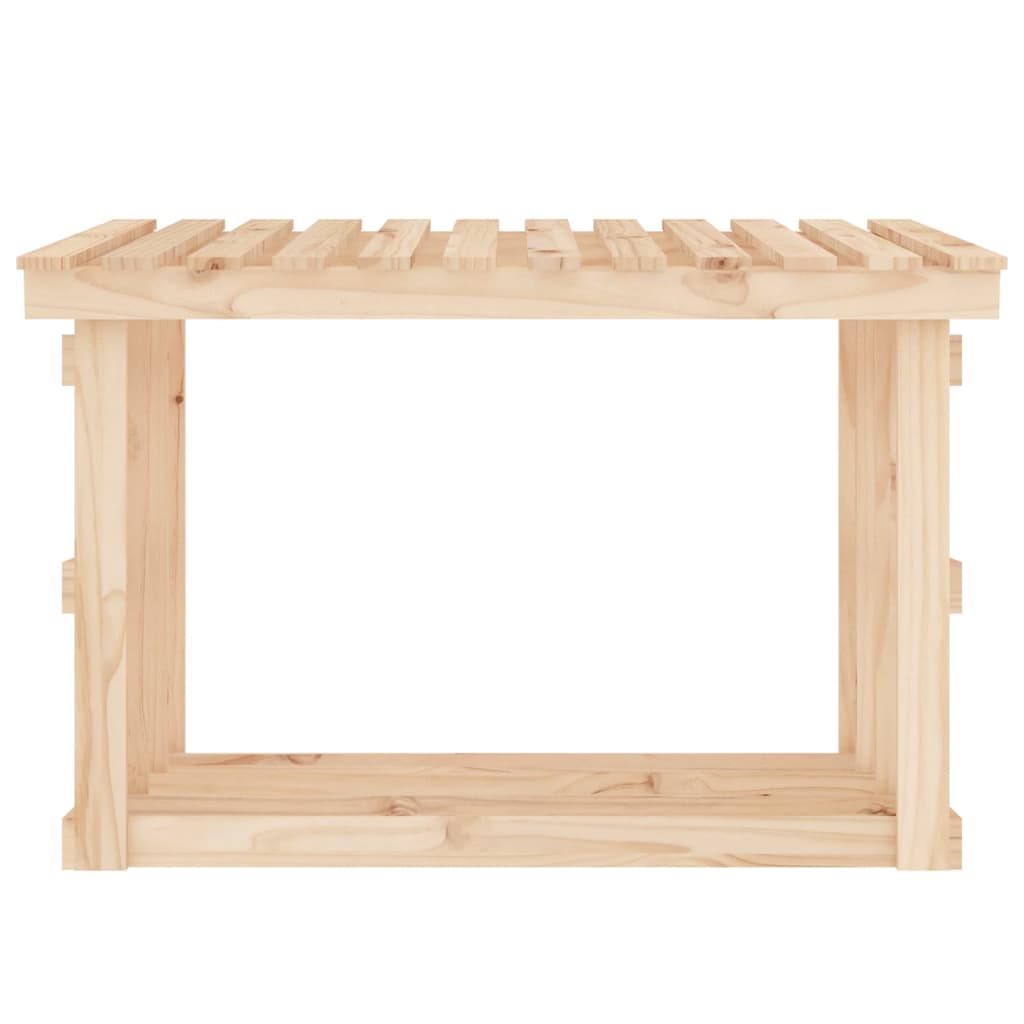 Brændestativ 108x64,5x77 cm massiv fyrretræ