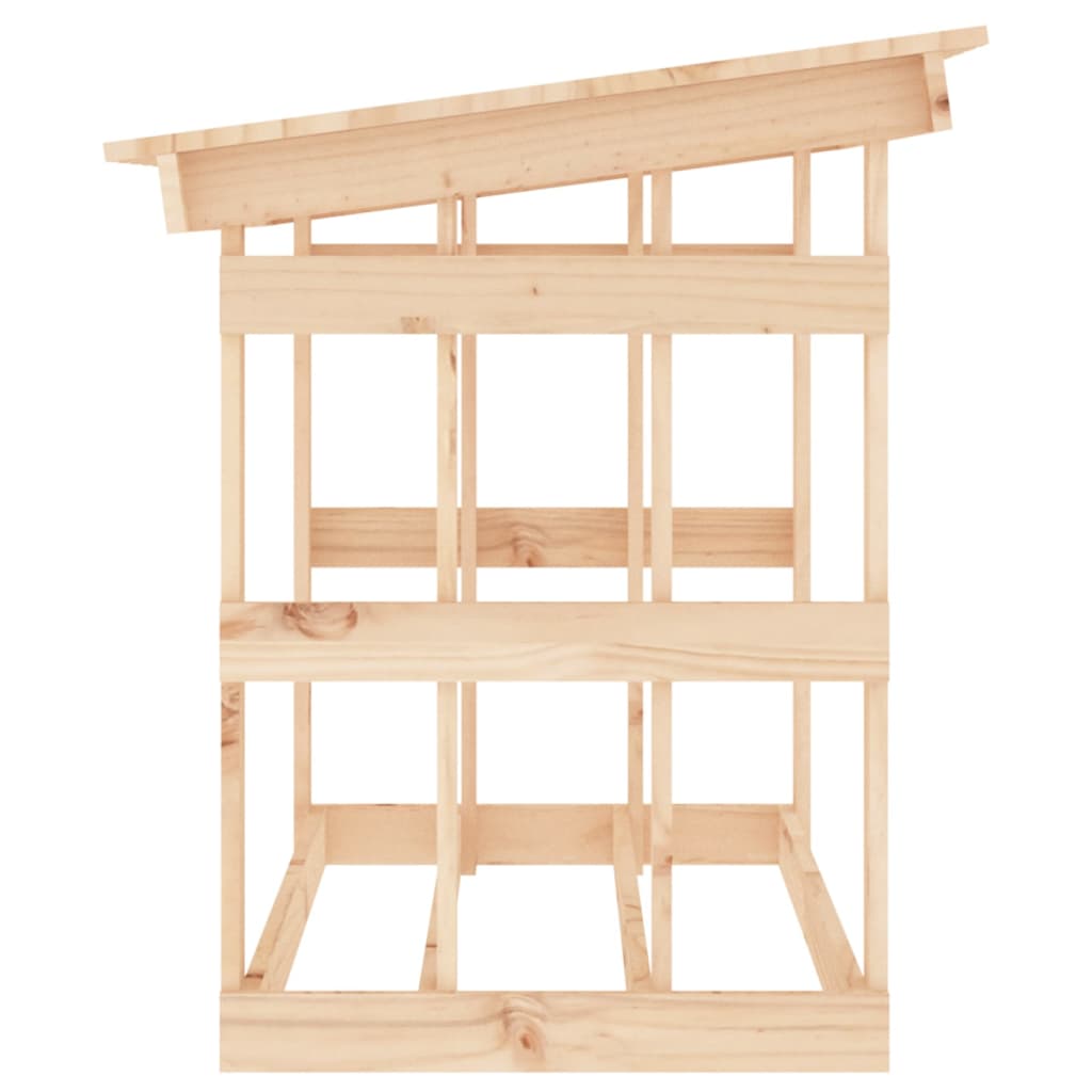 Brændestativ 108x64,5x77 cm massiv fyrretræ